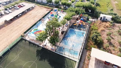Foto aérea de las instalaciones